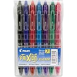 Pilot FriXion Clicker Retractable Erasable Gel Pens, Fine Point, Assorted Color Inks, 7-Pack (31472)