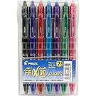Pilot FriXion Clicker Retractable Erasable Gel Pens, Fine Point, Assorted Color Inks, 7-Pack (31472)