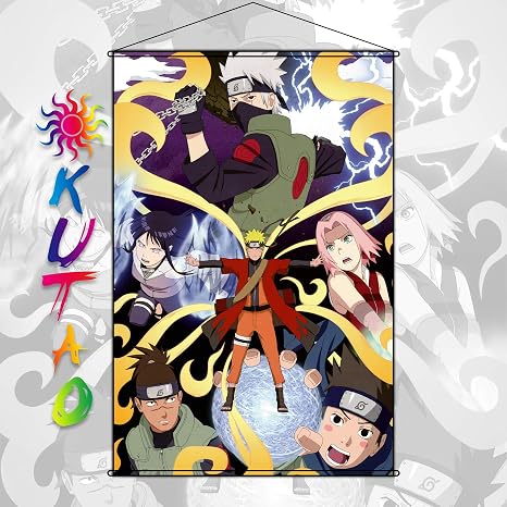 Amazon Kutao タペストリー Naruto ナルト 疾風伝 うずまきナルト 春野サクラ はたけカカシ 日向ヒナタ うみのイルカ 猿飛木ノ葉丸 ポスター 掛ける絵 約70cmx100cm アニメ 萌えグッズ 通販
