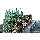 SENDAPOP Steam Train Pop-Up Father’s Day Card, 3D Vintage Steam Train Birthday Card, Handmade Train Greeting Card, Ideal Gift for Dad, Husband, Grandad, Men, Boyfriend, Adults, Retirment Card