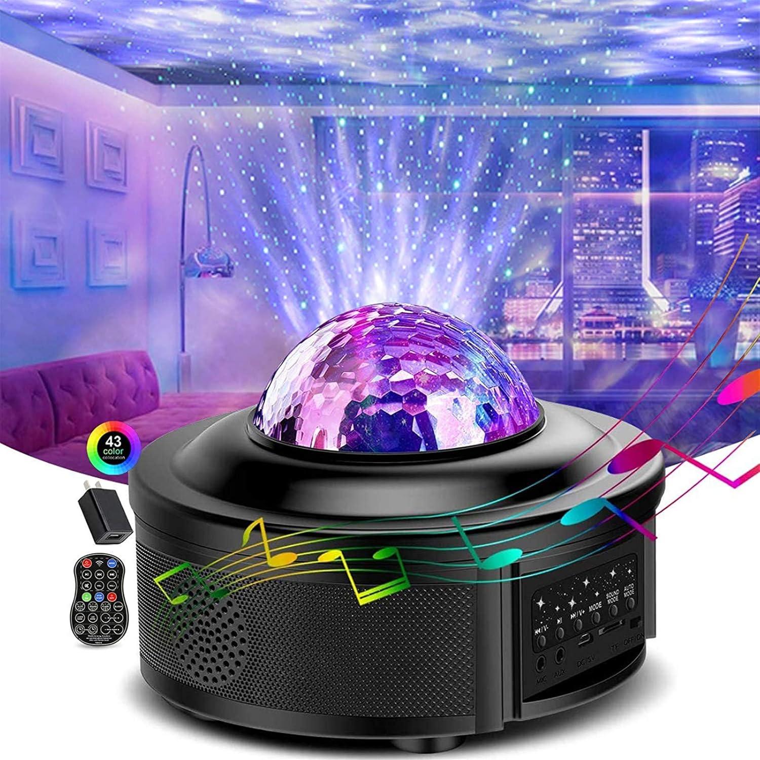 Amazon.com: HFWQHTEQ Star Projector Night Light with Bluetooth Speaker