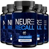 Neuro Recall Capsules, Official NeuroRecall Supplement 5-Pack, 300 Capsules | Neuro Recall Advanced Formula Vitamin Supplement Supporting Health and Wellness Naturally with Premium Ingredients