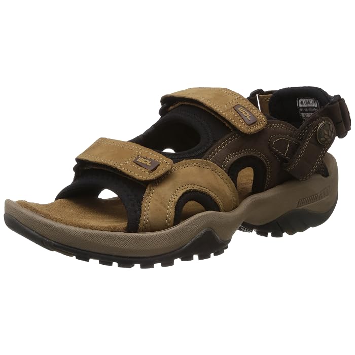 Nubuck Print Leather Sandals 