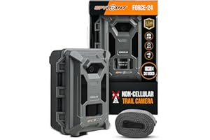 SPYPOINT FORCE-24 Non-Cellular Trail Camera, 2K Video, 24MP Photos, Low-Glow LEDs, Night Vision Game Camera, 70ft Motion Detection, Affordable Trail Cam, Must-Have Hunting Equipment