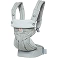 Ergobaby 360 All-Position Baby Carrier with Lumbar Support (12-45 Pounds), Pearl Grey, Premium Cotton