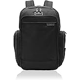 Briggs & Riley Traveler Backpack - Carry On Travel Backpack for Women & Men, Personal Item Travel Bag, Lightweight & Durable, Padded Straps, Fits up to 15" Laptop - Baseline Collection, Black