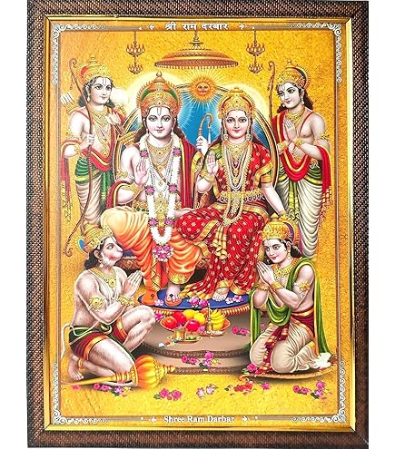 Print op canvas Hanuman Muurschilderingen Kunst Muurfoto's Rama. Lord Hanuman Wall Art Prints Indiase god Art Posters Woondecoratie 40x65cm ( 16x26in) met lijst