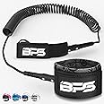 BPS ‘Storm’ Premium 7.2mm Coil SUP Leash Paddleboard Ankle Leash Quick Release Tab, with Waterproof Waist Bag Longboard Surfboard Stand-up Paddleboard Accessories
