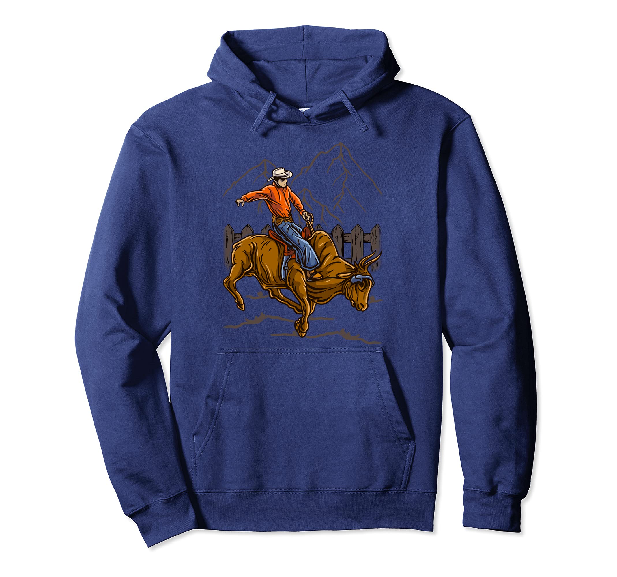 Cowboy Rodeo Bull riding Pullover Hoodie