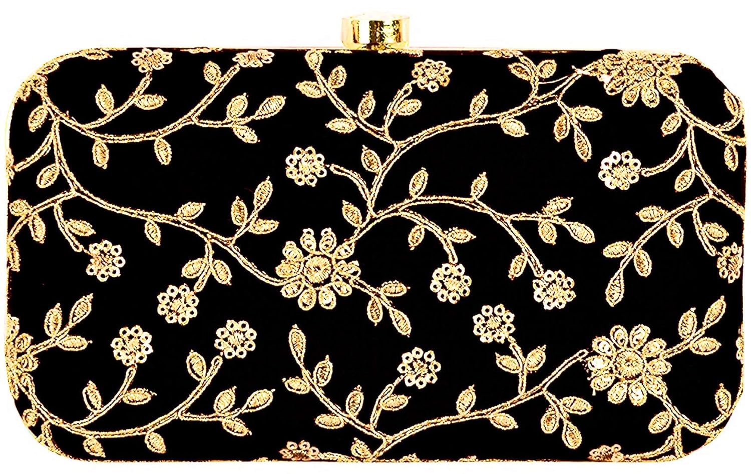 tooba handicraft party wear hand embroidered box clutch bag purse for bridal, casual, party, wedding