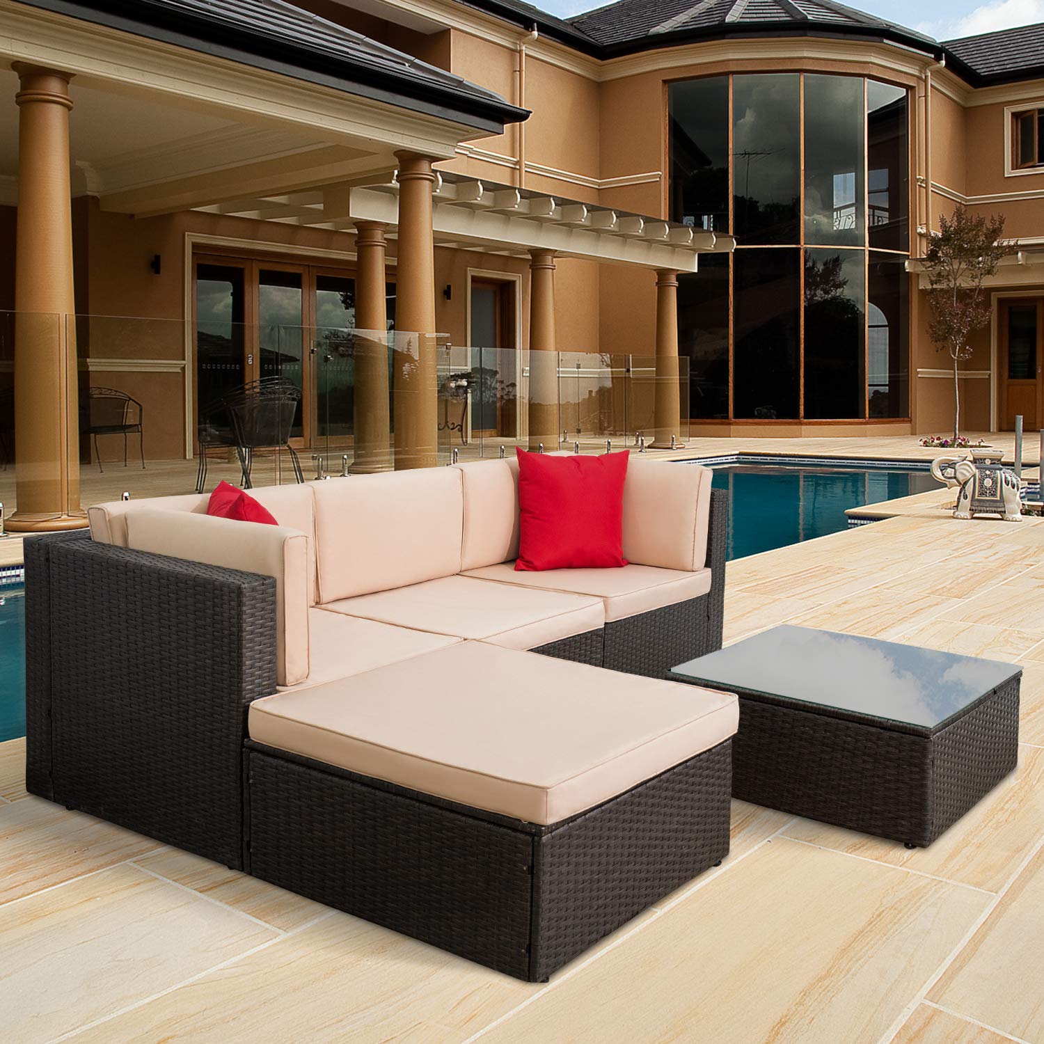 Mua Patio Furniture Set Cover Outdoor Sectional Sofa Set Covers Outdoor Table And Chair Set Covers Water Resistant Large 98 L X 78 W X 32 H Tren Amazon Má»¹ Chinh Hang 2020 Fado