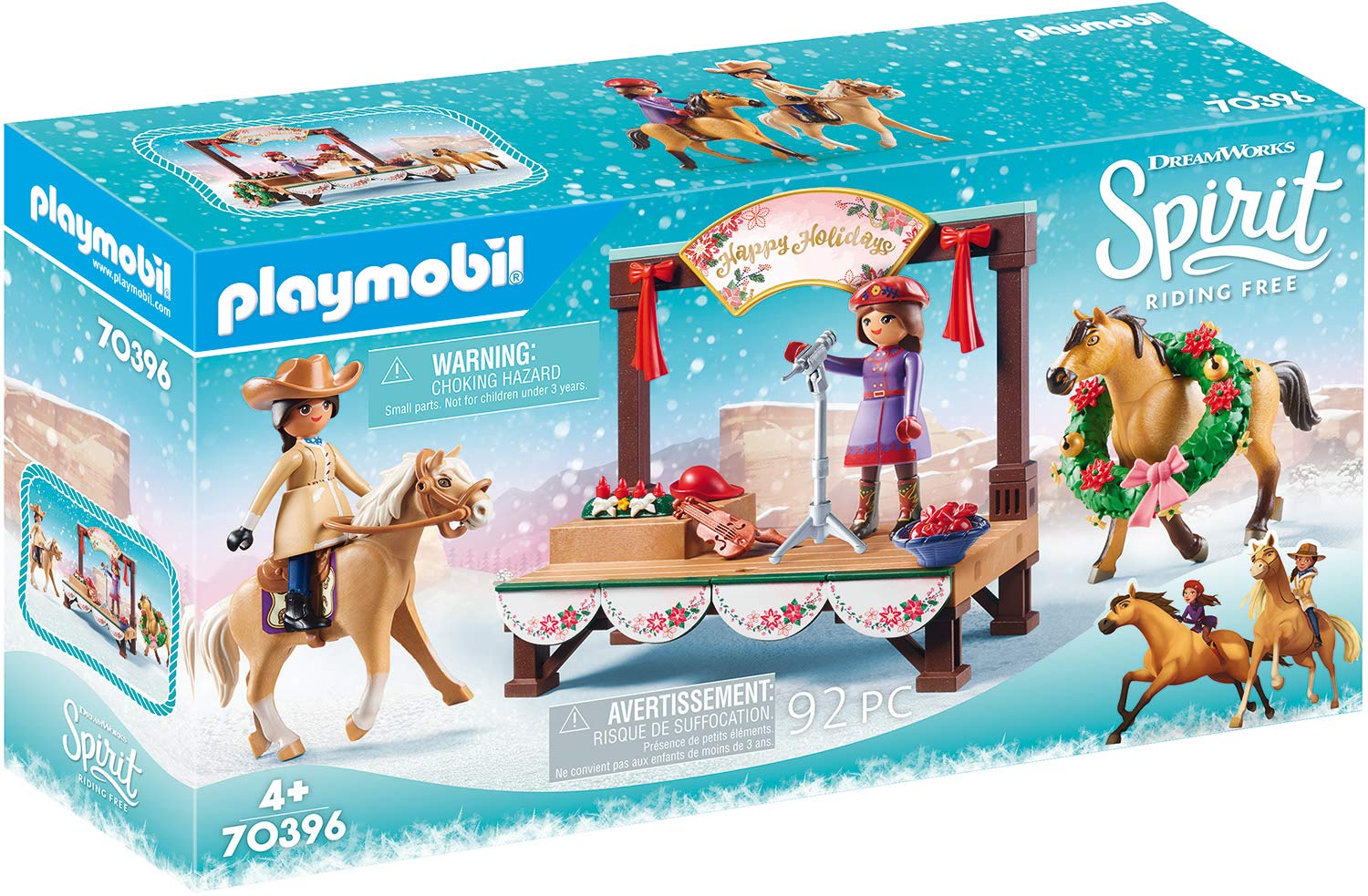 Playmobil 70396 DreamWorks Spirit Christmas Concert, Fun Imaginative Role-Play, PlaySets Suitable for Children Ages 4+