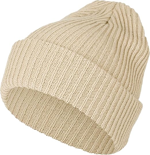 beige winter hat