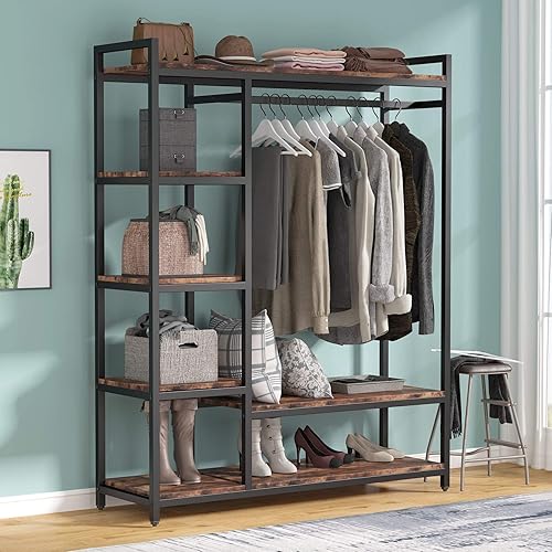 Tribesigns Free-standing Closet Organizer with Storage Shelves