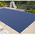 iCOVER Inground Pool Safety Cover, 18x36ft Rectangle Winter Safety Pool Cover for Inground Swimming Pools, Winter Pool Cover, Pool Covers for Inground Pools, Triple Stitched for High Strength, Blue