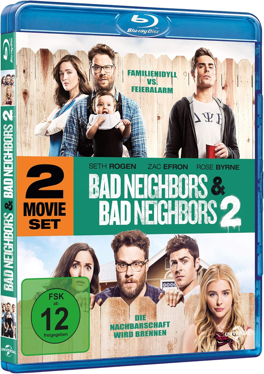 Bad Neighbors 1 2 Movie Blu Ray 2014 Amazon Co Uk Rogen Seth Byrne Rose Efron Zac Franco Dave Mintz Plasse Christopher Barinholltz Ike Kudrow Lisa Carmichael Jerrod Stoller Nicholas Rogen Seth