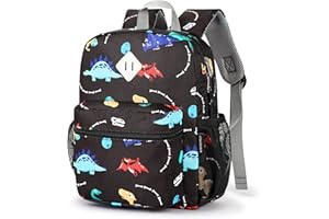 STEAMEDBUN Toddler Backpack for Boys 2-4: Dinosaur Backpack - Preschool Kindergarten Backpack - 12 inch Daycare Backpack