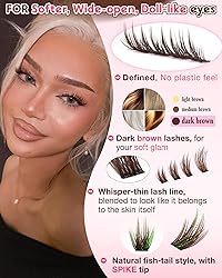 Goddvenus Brown Wispy Lash Clusters Manga Eyelashes