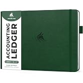 Clever Fox Accounting Ledger Book, Account Bookkeeping Log, Dark Green | Horizontal 10 x 7 in, Simple small business ledger, Home, bank, personal money, invoice &amp; bill tracker, book keeping journal