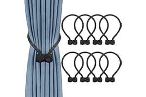 8 PCS Magnetic Curtain Tiebacks, European Style Convenient Drape Tie Backs, Decorative Drape Tie Backs Holdback Holder for Wi