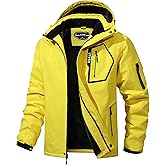 UTWGN Men's Ski Jacket Winter Warm Snow Coat Waterproof Windbreaker Hooded Work Outerwear Snowboarding Jackets