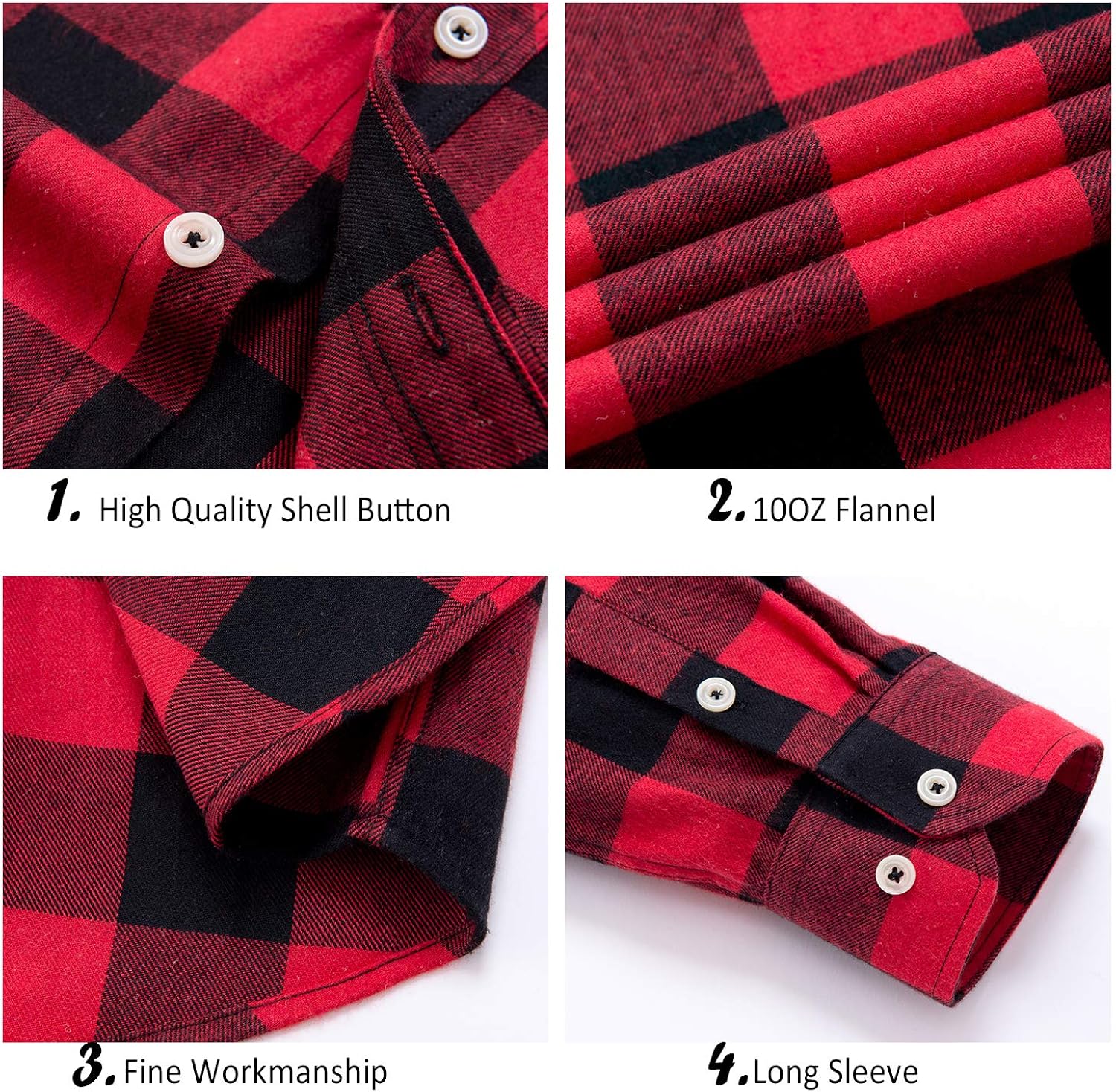 Alimens & Gentle Men's Button Down Regular Fit Long Sleeve Plaid Flannel Casual Shirts: Clothing