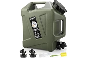 Riomeira 3.2 Gallon Camping Water Jug with Spigot – BPA Free, Portable, Leakproof & Rugged Military Green Water Container for