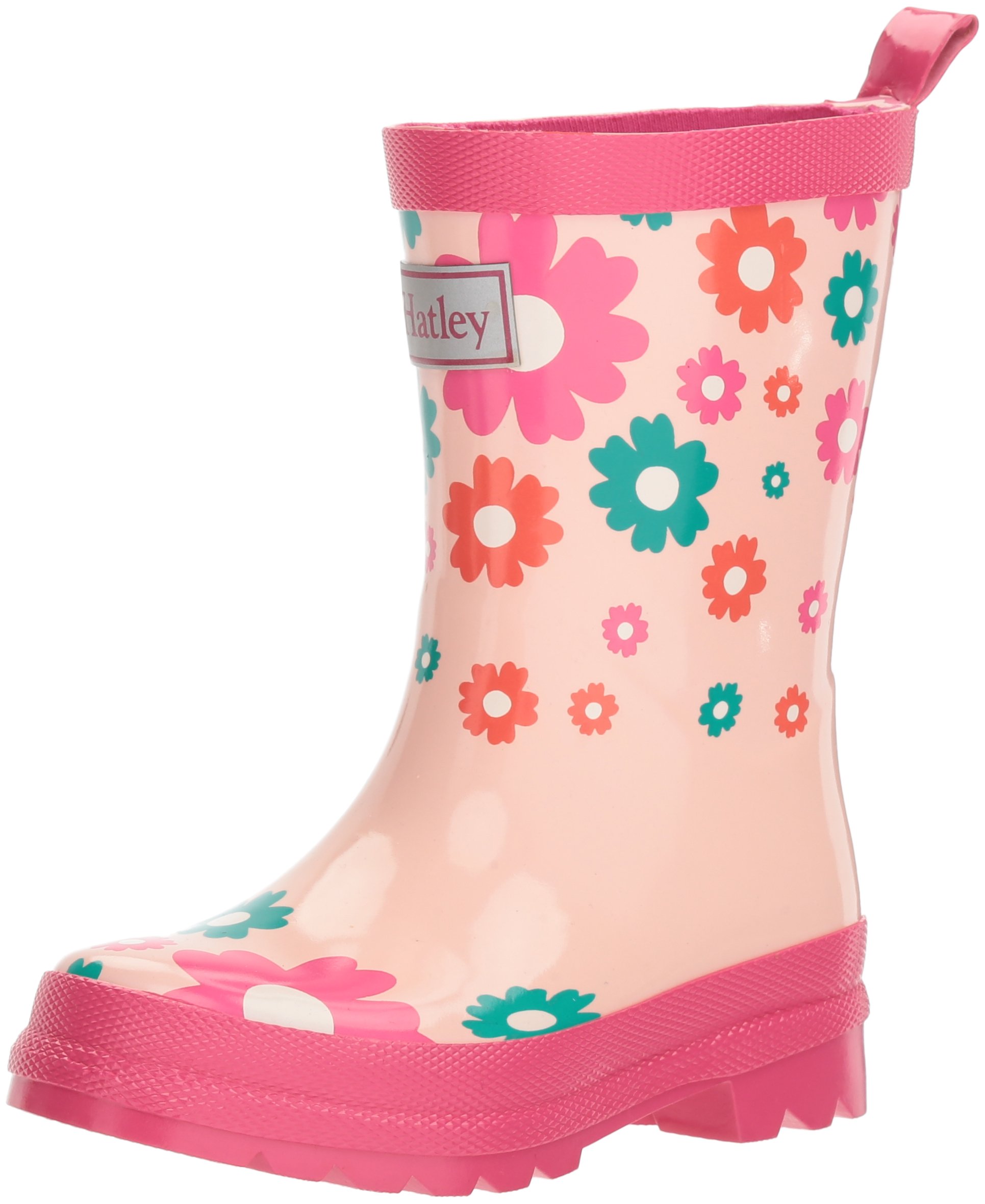 Hatley Girls' Little Printed Rain Boot, Scattered Flowers, 8 US Child