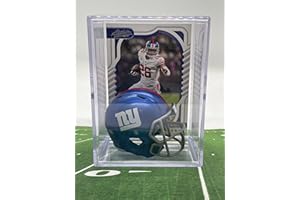 RIDDELL New York Giants NFL Helmet Shadowbox w/Saquon Barkley card