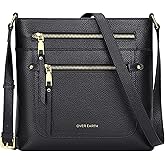 Over Earth Crossbody Bags for Women Leather Purses for Ladies with Multiple Pockets