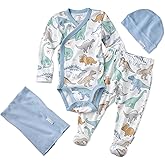 Butterblu unisex-baby Take Me Home 4-piece Baby Gift Set Organic Cotton Layette Clothing in Box for Boys & Girls