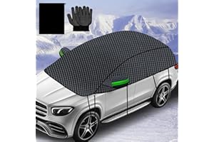 COFSODI Car Windshield Snow Half Cover, Winter External Accessory for Snow and Ice, Sunroof Rain Cover, Summer Sun Shade, Essential Outside dust Cover, Protects Side Windows, All-Season use (157 in)
