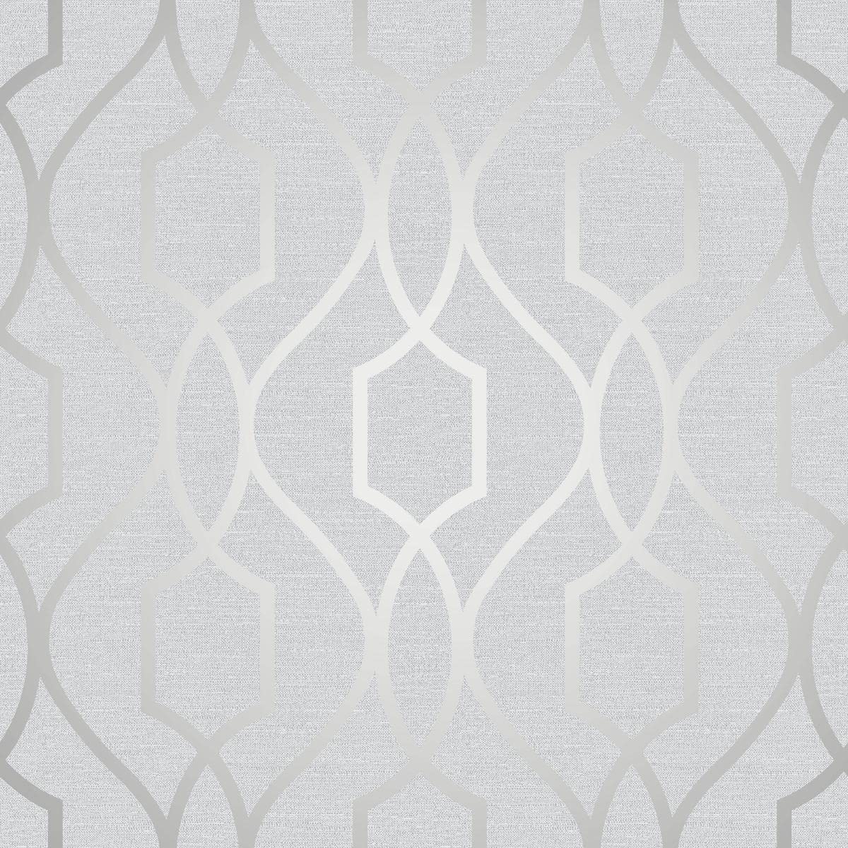 Fine Decor FD41995 UK Apex Trellis Sidewall Wallpaper, Stone/Silver,Roll (10.05 x 0.52m approx.)