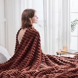 NEWCOSPLAY Super Soft King Blanket Coffee Premium