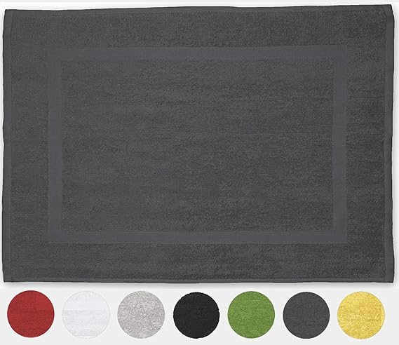 Badematten 2er Pack Badvorleger Baumwolle 700g/qm, Badematte Uni