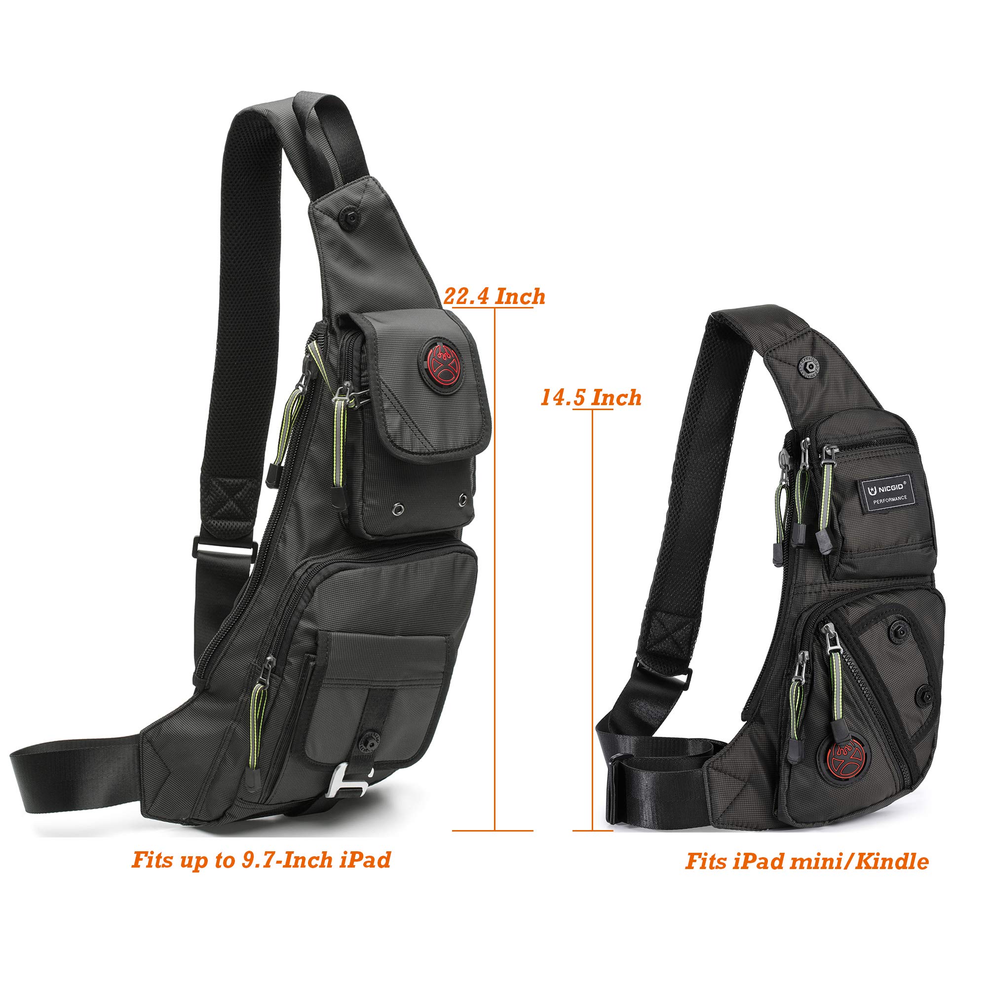 NICGID Sling Bag Chest Shoulder Backpack Crossbody Bags Casual Daypack for Men Women