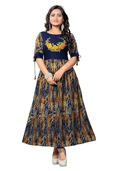 Navabi Export Womens Rayon Fabrics A-Line Kurta (VF-KU-137)