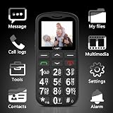 uleway Big Button Mobile Phone for Elderly GSM Unlocked SOS Dual SIM Black view 2