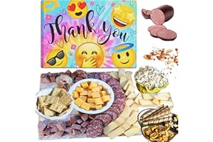 GIFTWORLD Thank you Meat and Cheese Basket Bundle - Gourmet Food Gifts for Gratitude with 11 Artisan Items, Thank you Basket for Men, Women, Families, Coworkers, Teacher, Employees and Christmas Gifts Basket
