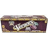 Vernors ginger ale (soda) Black Cherry flavored soda pop, 12-fluid ounce cans, 12-count fridge pack