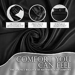DECOLURE Satin Sheets King Bed Set