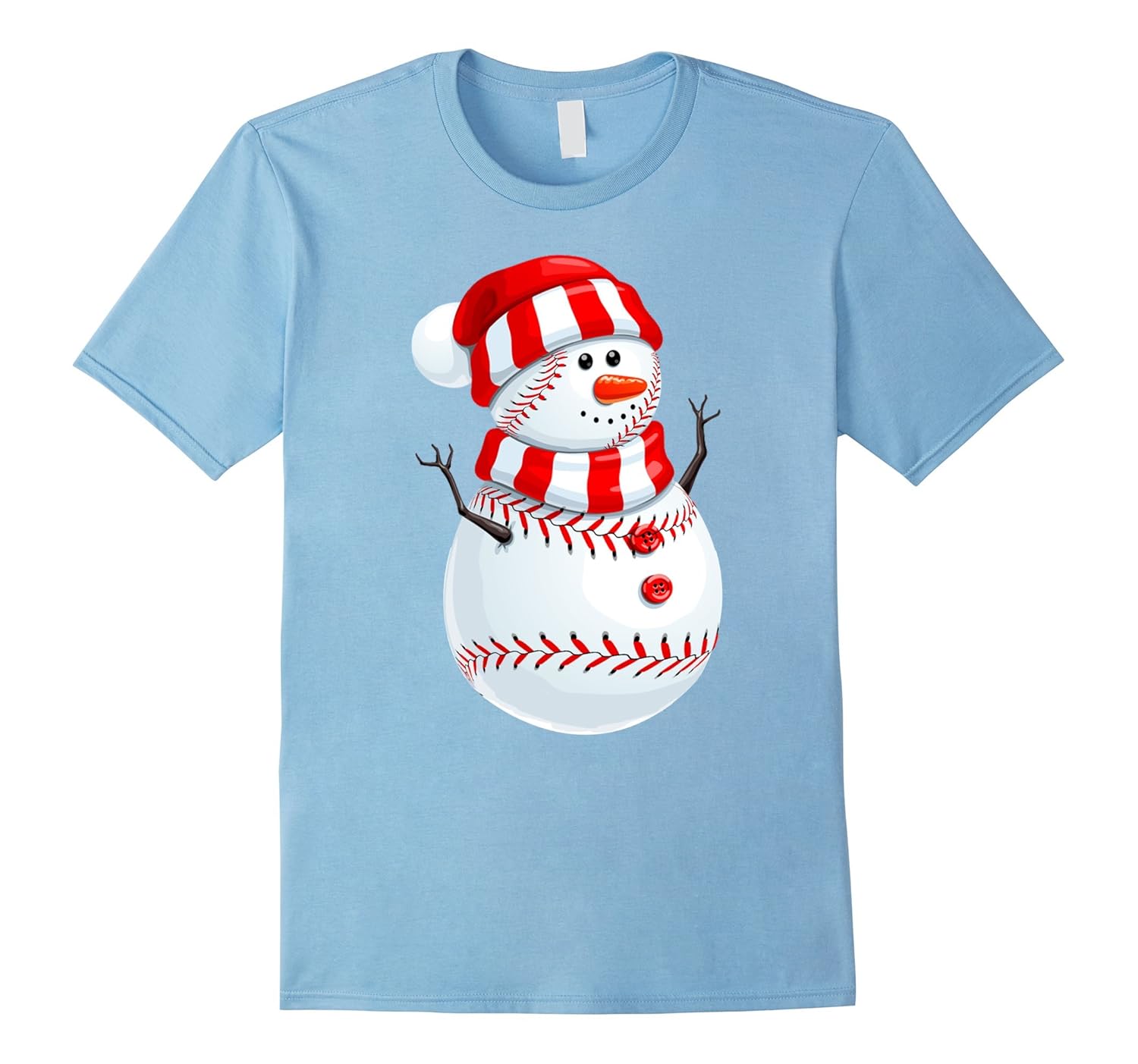 Baseball Christmas Shirt Baseball Snowman Christmas Shirt-ANZ