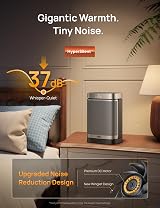 DREO 1500W PTC Ceramic Space Heater Oscillating Remote Thermostat Portable Home view 4