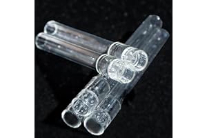 GRANATAN Glass Tubes 5 Pack, 4 inch Long Borosilicate Glass Clear Tubes