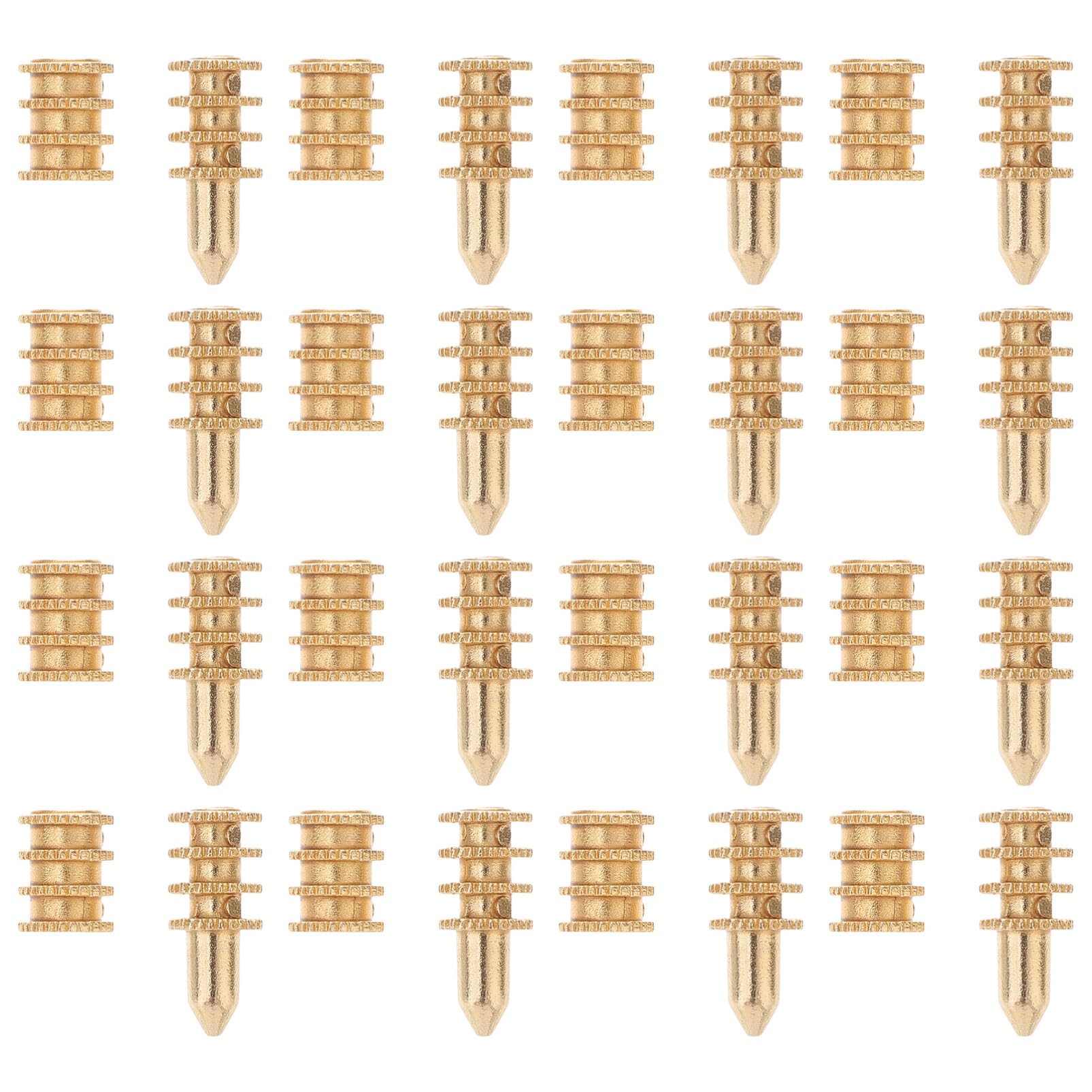 POPETPOP Alignment Pin- Locating Pins, Dowel Aligner, Top Leaf Alignment Pins Sustainable Creative- 20pcs, Gold, 2.3X0.9CM