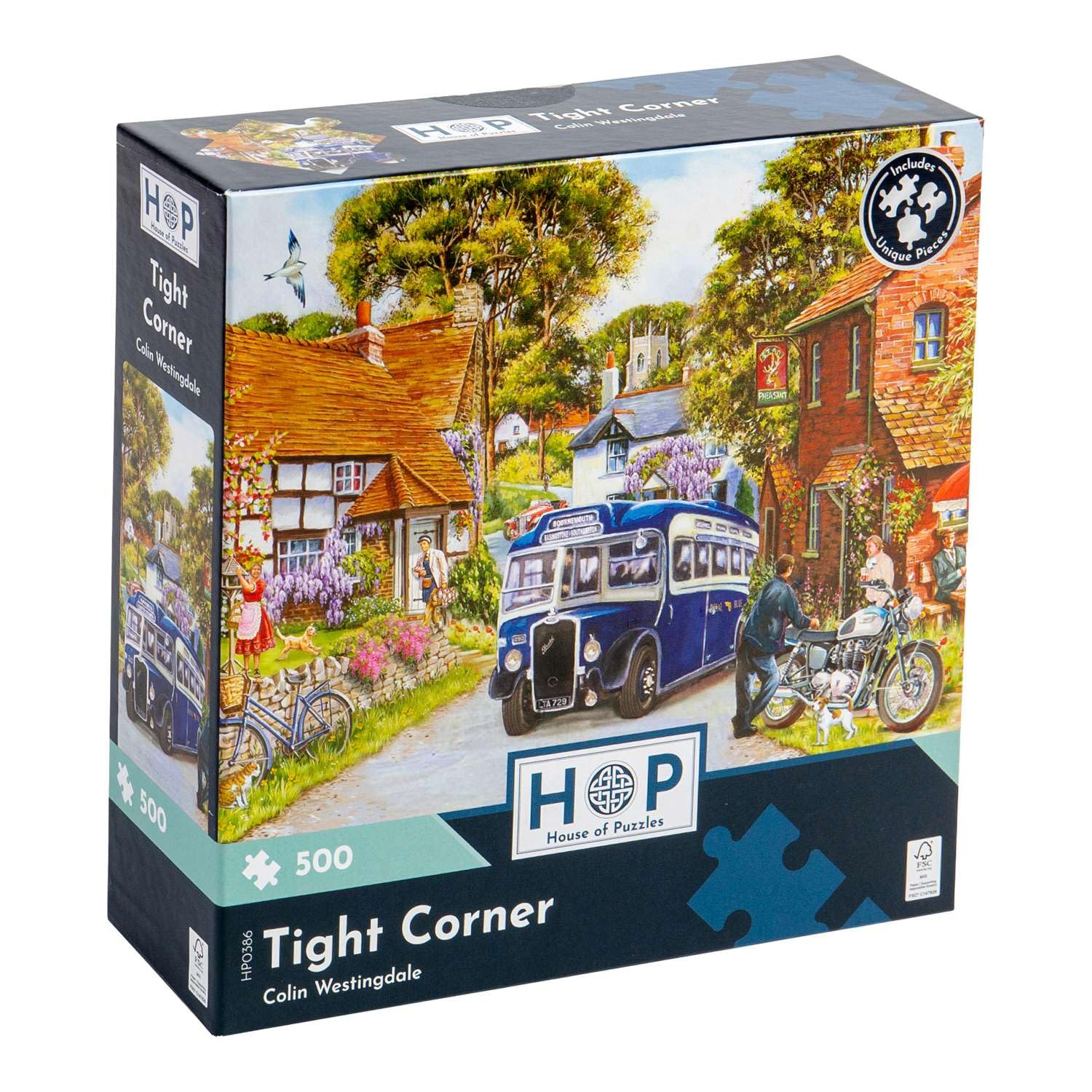 The House of Puzzles - Tight Corner Jigsaw - 500 Piece Jigsaws For Adults, Artist Illustrated, Scenic Landscape, Deluxe Puzzle Gifts