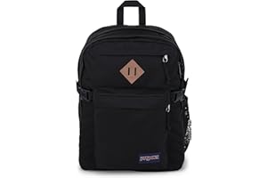 JanSport Main Campus Backpack - Travel or Work backpack w 15-Inch Laptop Sleeve and Dual Water Bottle Pockets, Black