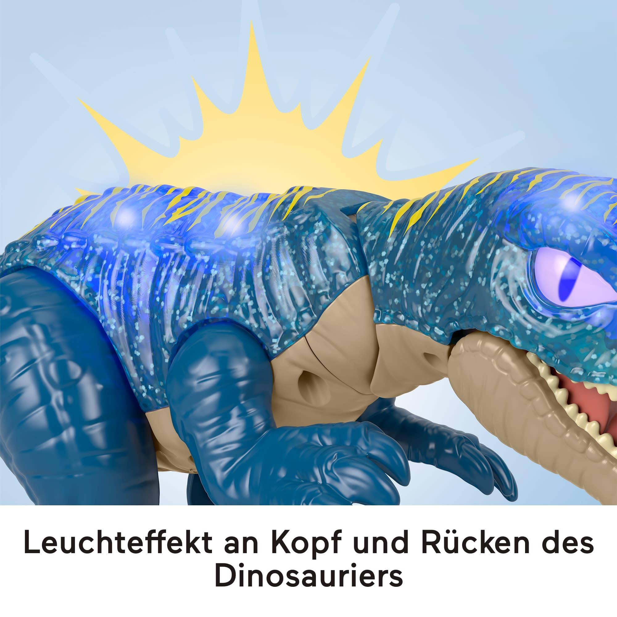 Fisher-Price Imaginext Jurassic World Dinosaurierspielzeug Knurrender Leucht-Baryonyx mit Licht, Geräuschen und Beißfunktion für Kinder ab 3 Jahren, JCT48 4