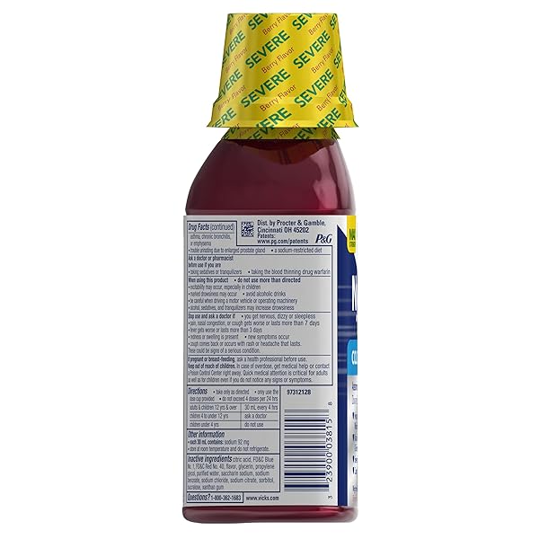 VICKS NYQUIL SEVERE COLD & FLU RELIEF BERRY FLAVOR LIQUID 12 FL OZ (PACK OF 6)