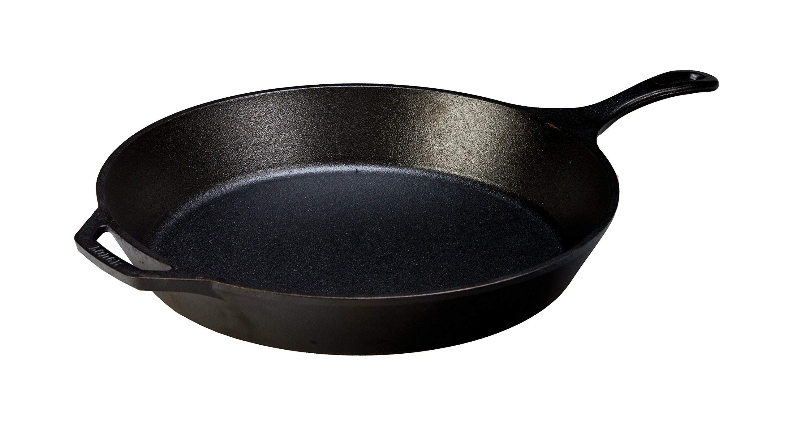 Lodge 15 Inch Pre Seasoned Cast Iron Skillet. XL Classic Cast Iron Skillet for Family Size Meals (Re